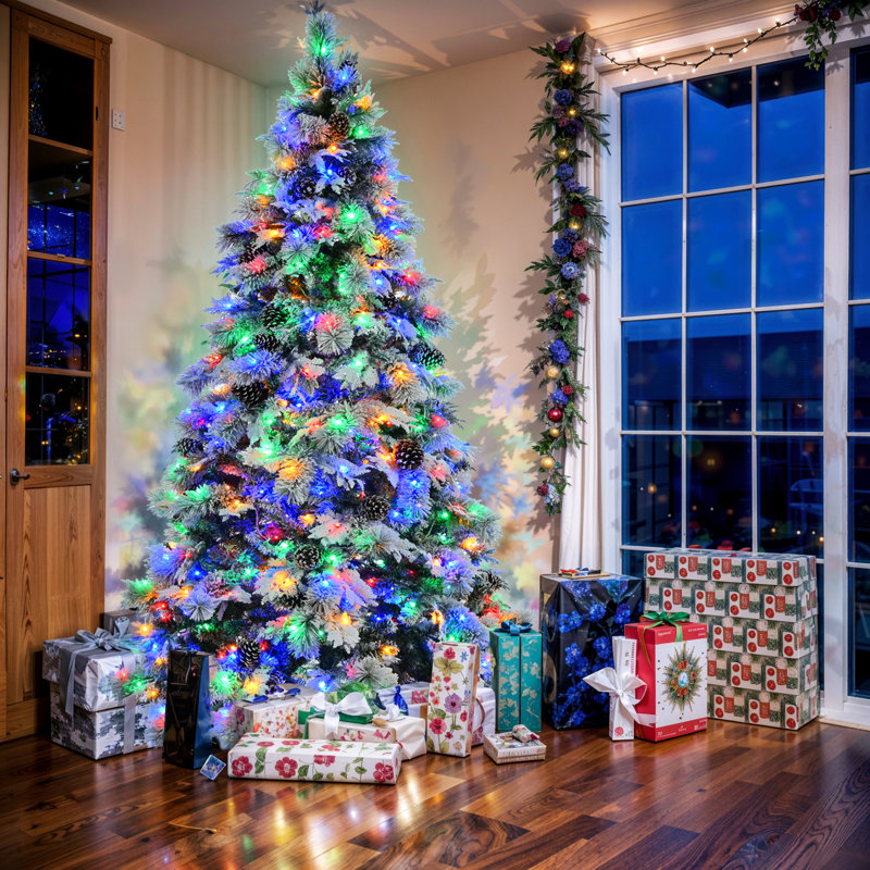 5 ft pre lit multicolor christmas tree hotsell